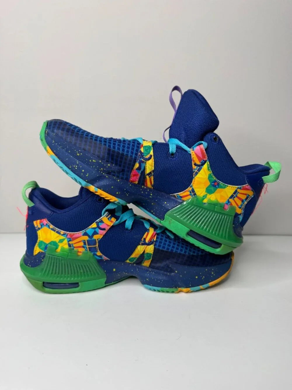 Nike Lebron Witness 7 Mid Kaleidoscope Kids 6.5Y High Top Lace Up Sneakers Color